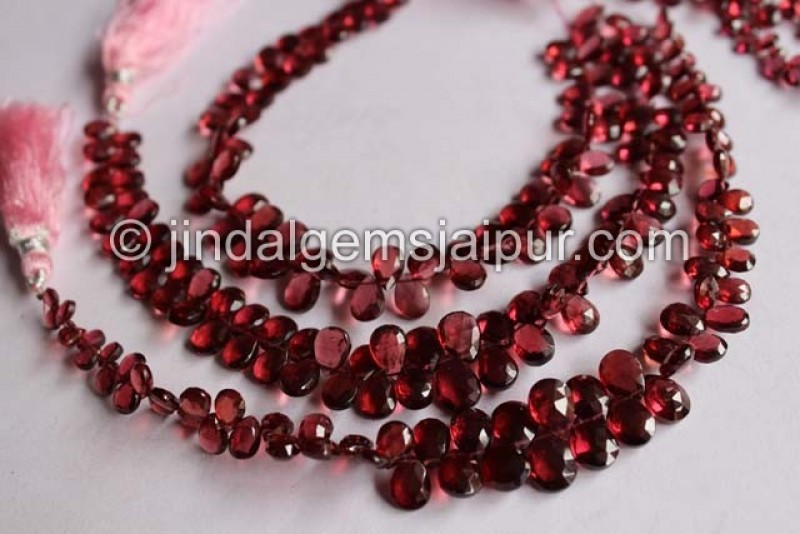 Rhodolite Far Faceted Pear Shape Beads